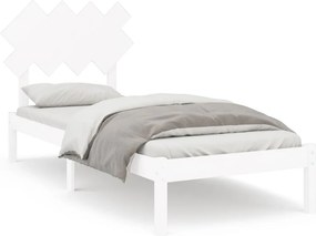 vidaXL fehér tömör fa ágykeret 90 x 200 cm