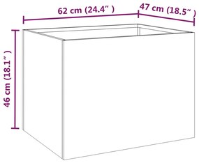 corten acél növénytartó 62x47x46 cm
