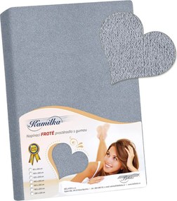 Kamilka frottír lepedő kékesszürke, 200 x 220 cm