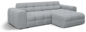 Szürke sarokkanapé (jobb oldali-heverő résszel) Kendal – Micadoni