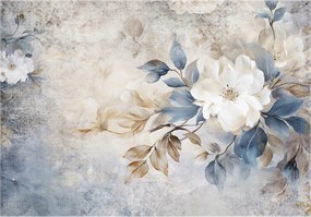 Fotótapéta Pasztell Virágok Akvarellek Vintage Elegancia 350x250 +ragasztó