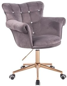 HR804CK Grafit modern velúr szék arany lábbal