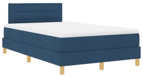 Box Spring Ágy Matraccal Kék 120x200 cm Szövet