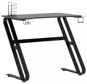 fekete ZZ-lábú gamer asztal 90 x 60 x 75 cm