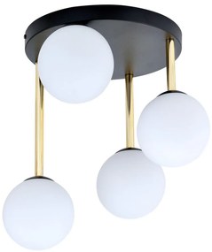 EMIBIG 1260-4 DOLCE Glamour Mennyezeti Lámpa Fehér, Fekete, Arany E14 IP20
