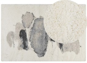 Fehér és szürke hosszú szálú szőnyeg 200 x 300 cm MASIS Beliani