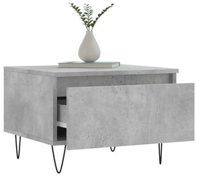 2 db betonszürke szerelt fa dohányzóasztal 50 x 46 x 35 cm