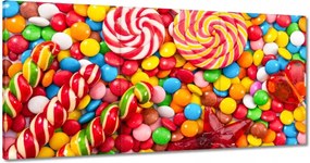 Vászonkép 60x30 Nyalókák drazsé cukorka Édesség