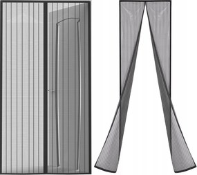 Szúnyogháló ajtóra, ablakra 90 cm x 210 mágneses fekete