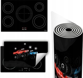 Vinil Szőnyeg Tűzhelyvédő Asztallap 90x52 fekete autó