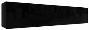 IZUMI 34 BL magasfényű fekete polcos szekrény 175 cm