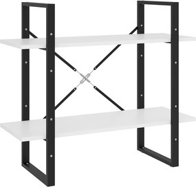 vidaXL 2-szintes fehér szerelt fa könyvszekrény 80 x 30 x 70 cm