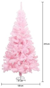 Rózsaszín műfenyő - több méretben-210 cm-es