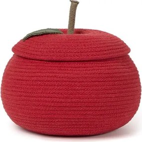 Piros textil játéktároló kosár ø 28x20 cm Apple – Lorena Canals