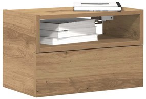 2 db kézműves tölgy fali szerelhető éjjeliszekrény 45x26x28,5cm