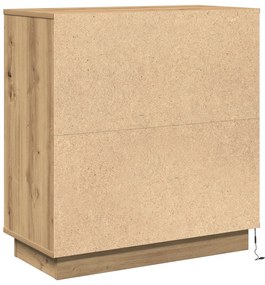 Éjjeli Asztal LED-del, Műgyanta Tölgy 71x34,5x75 cm