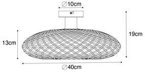 Keleti mennyezeti lámpa bambuszból 40 cm - Ostrava