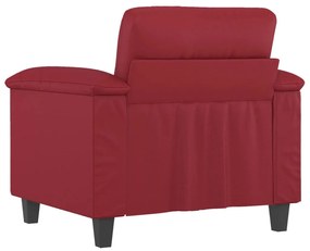 bordó műbőr kanapéfotel 60 cm