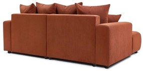 Narancssárga bársony sarokkanapé Enjoy – Bobochic Paris