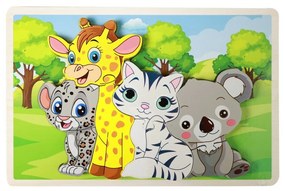 Rappa fa puzzle állatok, 8 darab