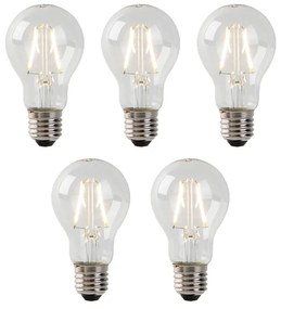 5 darabos szett E27 LED izzó A60 átlátszó 2W 180 lm 2700K