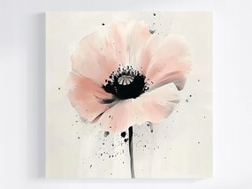 Vászonkép Canvas Akvarell Természet Virág Pasztell Pipacs Modern Art 40x40
