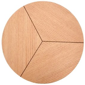 Kávésasztal CARIDA 49x45 cm fekete/tölgy