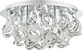 DAR LIGHTING MEZ5050 MEZEN Kristály Mennyezeti Lámpa Csiszolt Króm G9 IP20