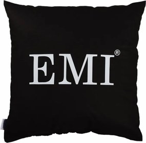 EMI fekete párna nyomtatott mintával 40x40 cm