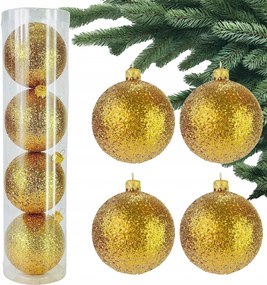 Arany Karácsonyfa Bombák Csillogó műanyag Buborékok a karácsonyfára Bomba szett