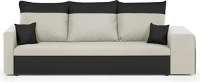 NEVADA Háromszemélyes kinyitható kanapé Világosszürke/krém