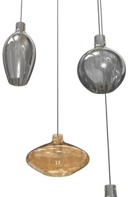 Wofi 5005-501 - Csillár zsinóron ROUEN 5xE14/40W/230V arany/szürke