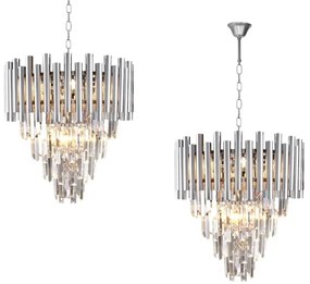 Kristály csillár láncon MADISON 9xE14/40W/230V króm