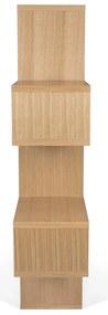 London könyvespolc tölgyfa dekorral, 34 x 160 cm - TemaHome