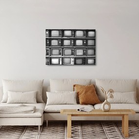Üveg kép - Retro TV (70x50 cm)