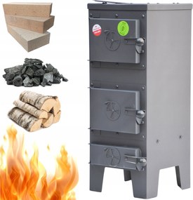 Kecske acél kályha Janusz 7kW samott Lengyel Öko design fűtőtest Robusztus