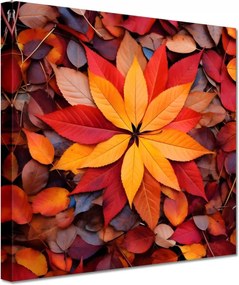 Vászonkép 20x20 Őszi színes levelek