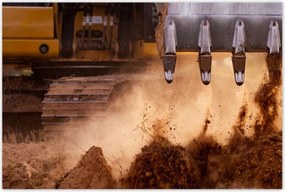 Poszterek 120x80 Kotrógép kanál földdel