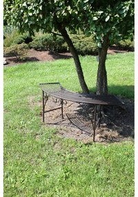 Fekete-sötétbarna fém kerti pad Fuego – Garden Pleasure