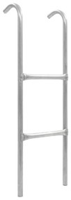 kétlépcsős ezüst acél trambulinlétra 102,6 cm