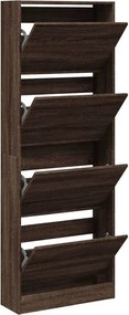 vidaXL barna tölgyszínű szerelt fa cipőszekrény 60 x 21 x 163,5 cm