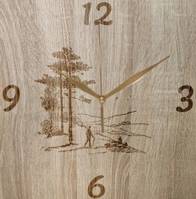 Falióra Dekoratív gravírozott Túrázás Hegyek Séta 35 cm