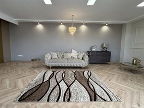 Karizm beige-brown hullámos (Beige) szőnyeg 60x110 cm