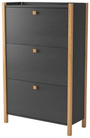 Bode sötétszürke cipősszekrény, három fiókkal - Woodman