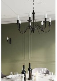 Csillár láncon MINERWA 3 3xE14/40W/230V fekete