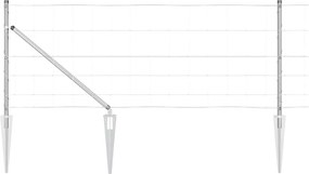 vidaXL Kerítésoszlop Galvanizált 50 x 0,8 m Acél