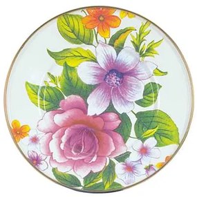Zománcozott desszerttál "Flower Market" 20 cm, fehér - MacKenzie-Childs