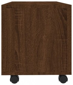 barna tölgyszínű szerelt fa TV-szekrény 90x35x35 cm