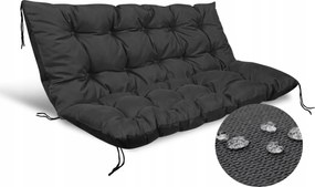 2 Kerti párna 100x50 cm padhoz Hinta Vízálló Fekete