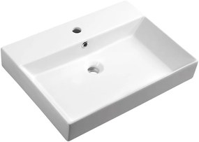 Sapho Kare mosdótál 60x45 cm négyszögletes klasszikus-beépíthető fehér 17060